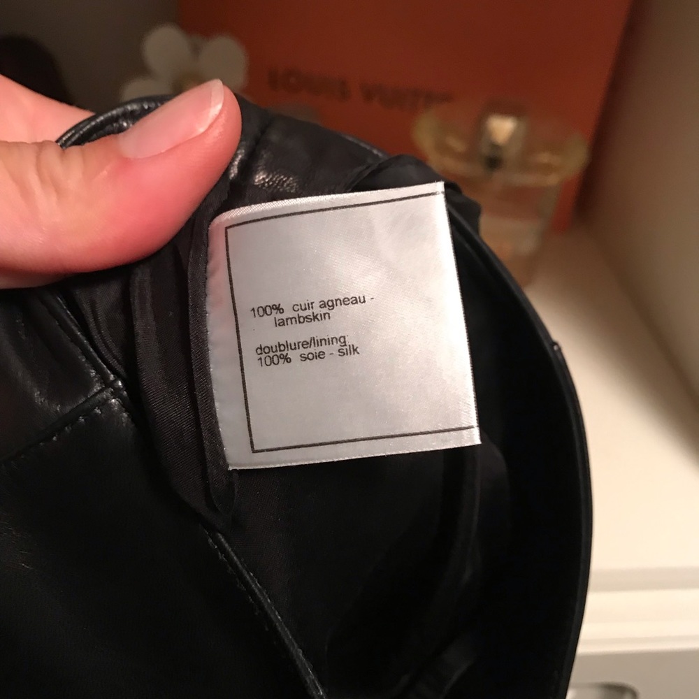 Chanel Lambskin Leather A-line Skirt - Picture 6 of 7